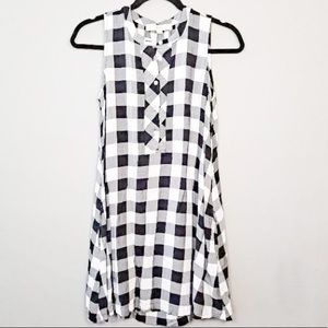Loft- Black and White Gingham Tunic Dress